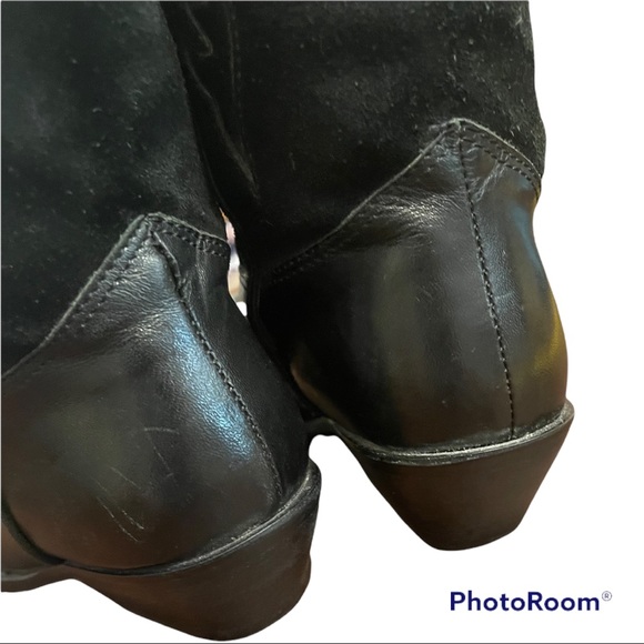 Dingo | Black Leather & Suede Cowboy boots sz 7.5 - Picture 12 of 16